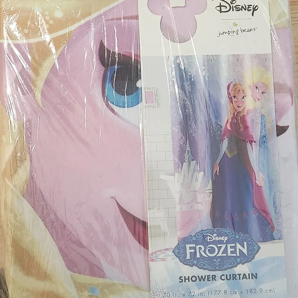 Disney Frozen Jumping Beans Shower Curtain Anna Elsa
